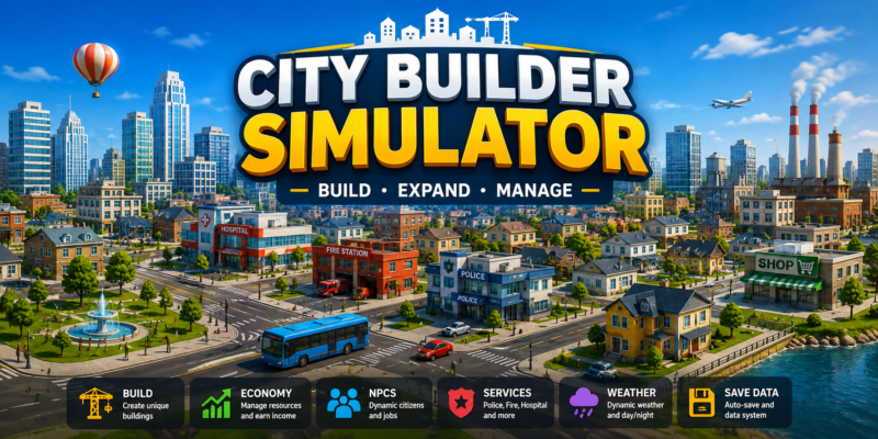 Roblox City Simulator Framework | Full Game Source Code