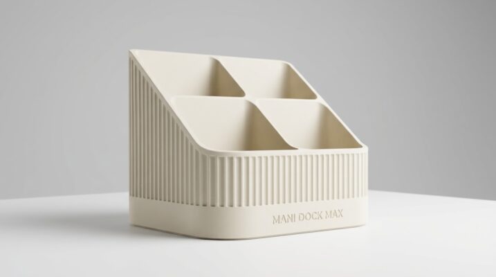 Stilren Skrivbordsorganisatör och Förvaring “MANI DOCK MAX” (Beige)